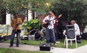 The California Honeydrops on the street near the Fair Grounds